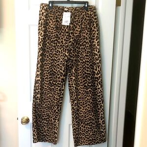 NEW Womens H&M Leopard cotton Lounge pants sz L